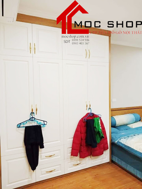 tủ quần áo đẹp gỗ sồi